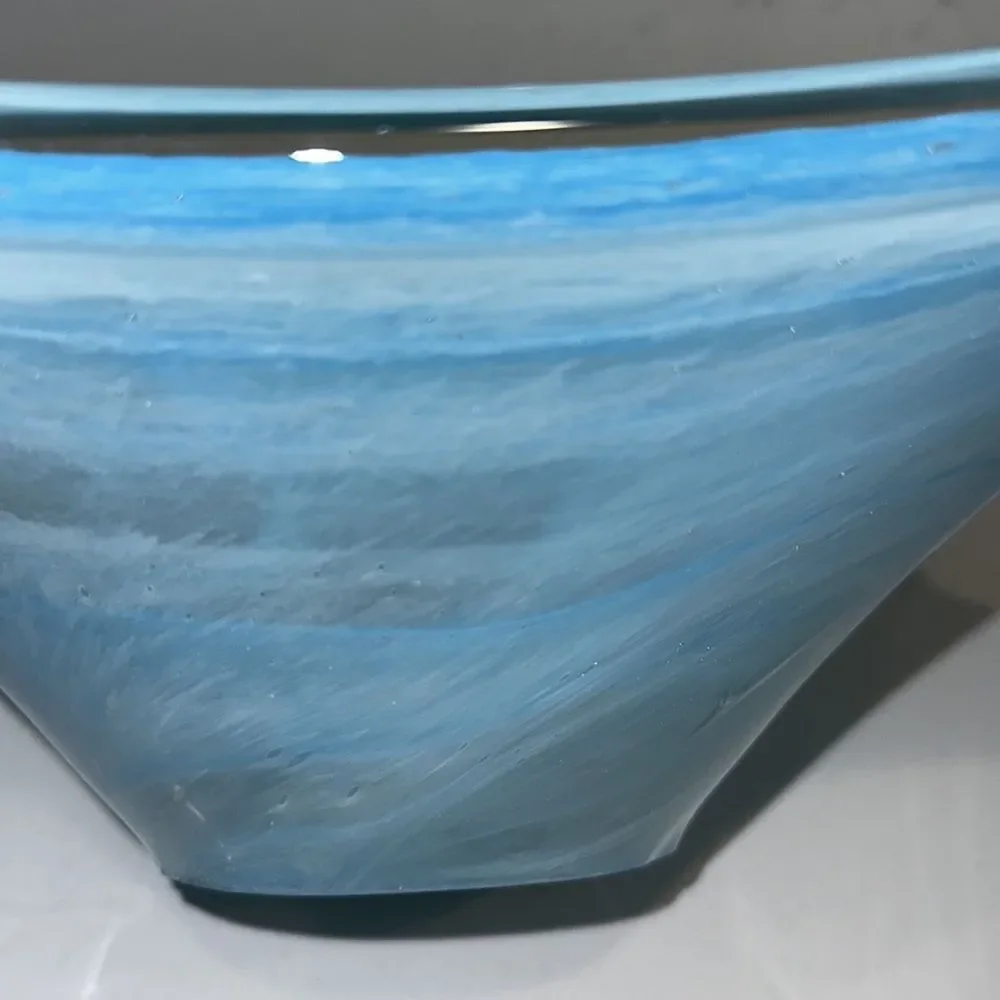 Blue ocean crystal bowl